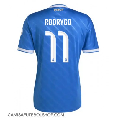 Camisa de time de futebol Real Madrid Rodrygo Goes #11 Replicas 3º Equipamento 2025-26 Manga Curta Camisa de time de futebol Real Madrid Rodrygo Goes #11 Replicas 3º Equipamento 2025-26 Manga Curta